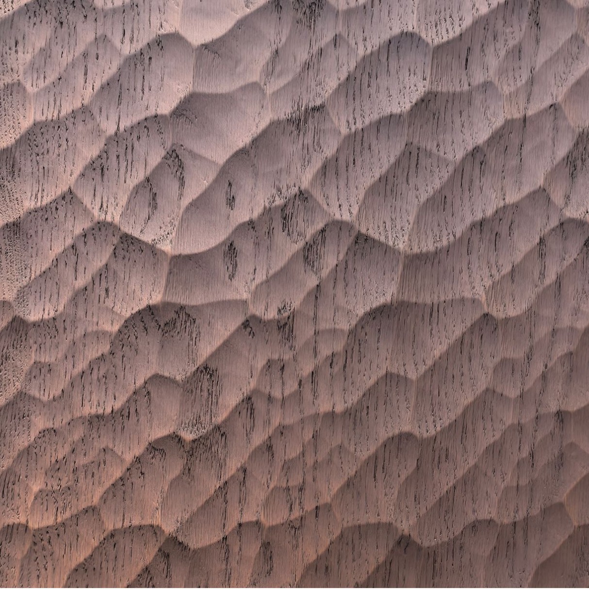 Linear flute solid wood panel relief
