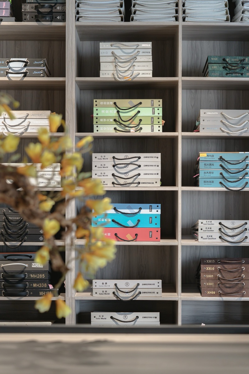 Sample binder library at the Material Supply Pro showroom
